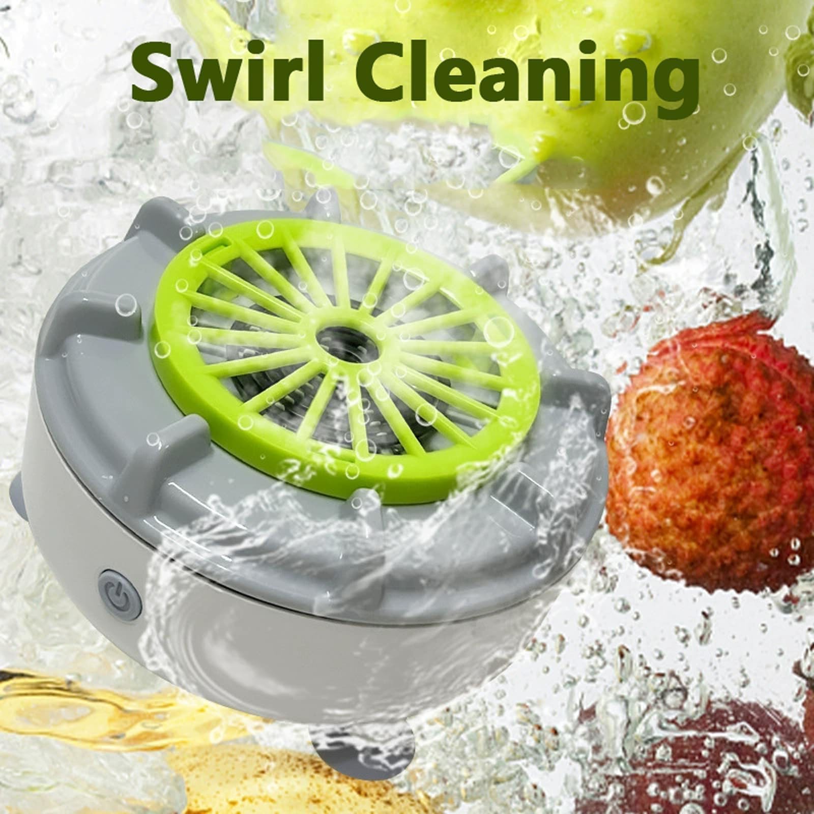 Efficient Portable Fruit and Vegetable Washer, Rechargeable, Waterproof Automatic Cleaner with Swirl & Ultrasonic Tech for Fruits, Vegetables, Grains, Meat, Seafood, and Berries (USB) — view 4