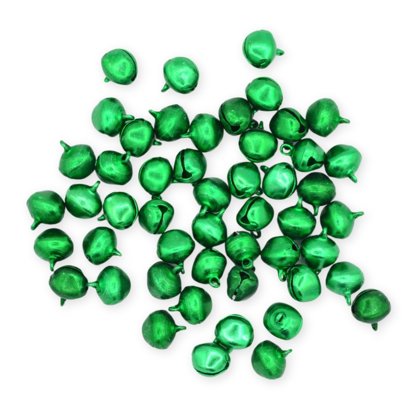 celloexpress 13.5mm Green Jingle Bells - Mini Christmas Craft DIY Festive Decorations Gift Wrap (Pack of 100)