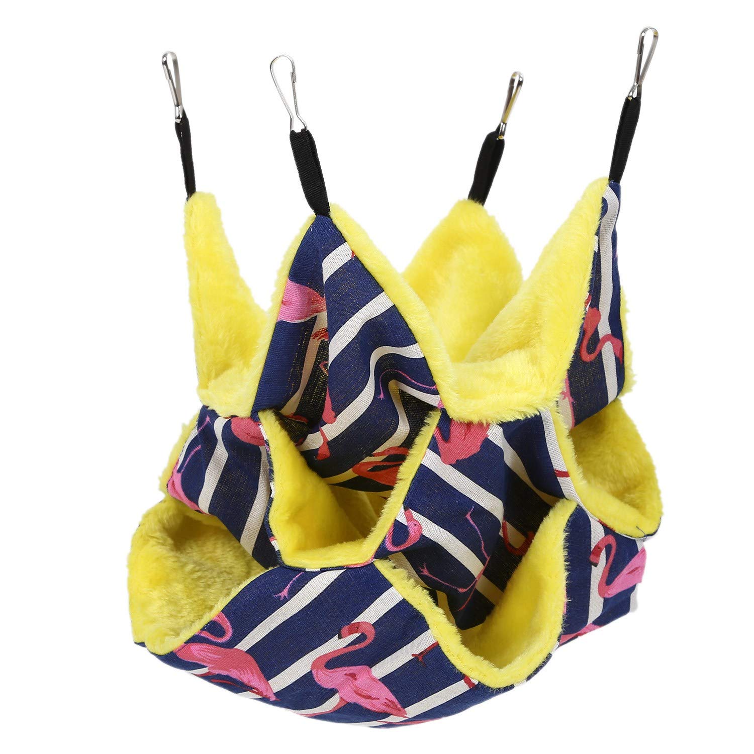 DaysAgo Pet Double Bunk Bed Cage Hammock Sleeper for Parrot Hamster Ferret Sugar Glider Rats Mice Chinchilla Small Animals