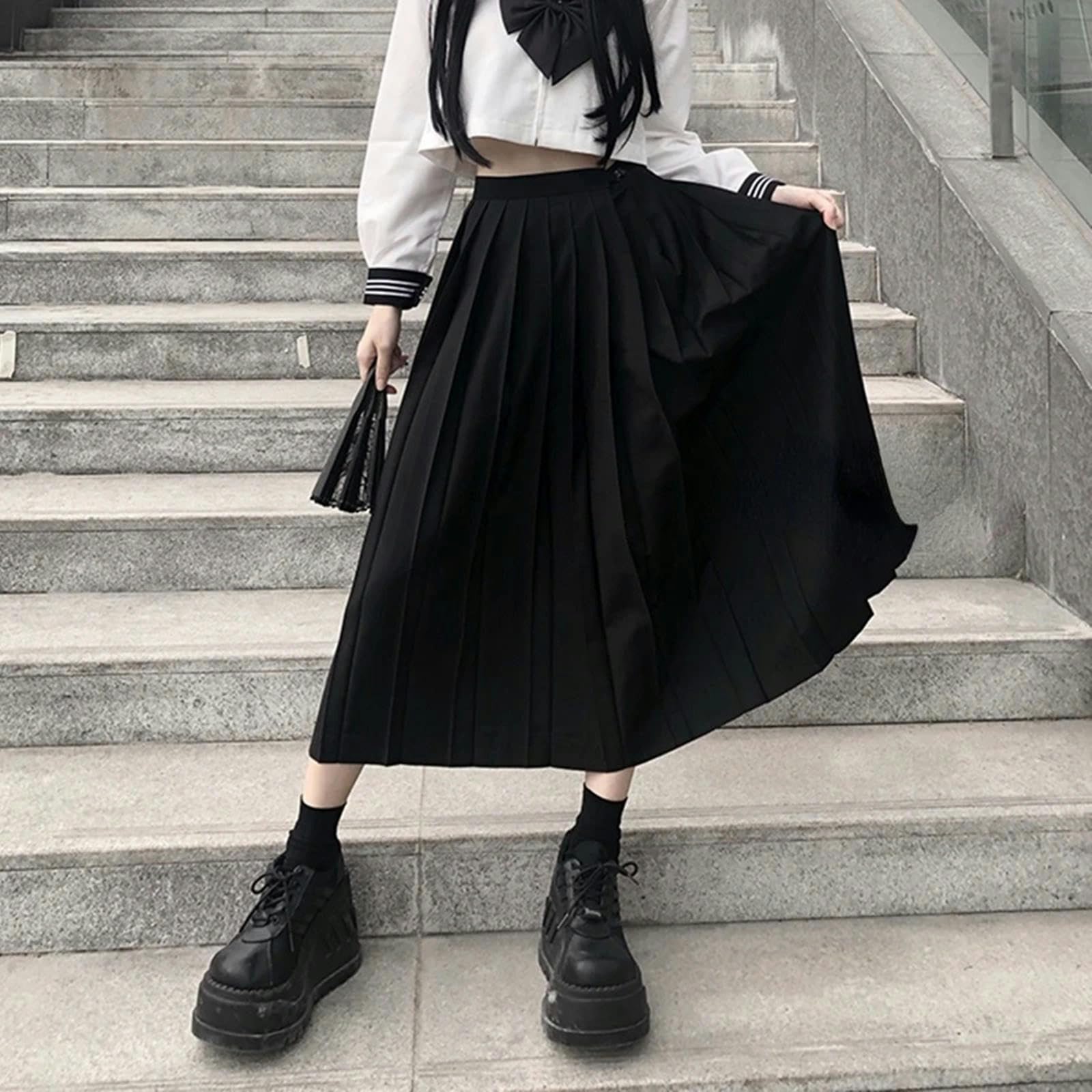 Spódnica plisowana spódnice damskie S-5xl vintage młody wypoczynek na wszystkie mecze wiosna wysoka talia damskie spódnice college spódnica