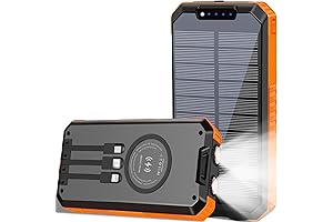 PD18W Qi Wireless Battery Pack with Built-in Cables