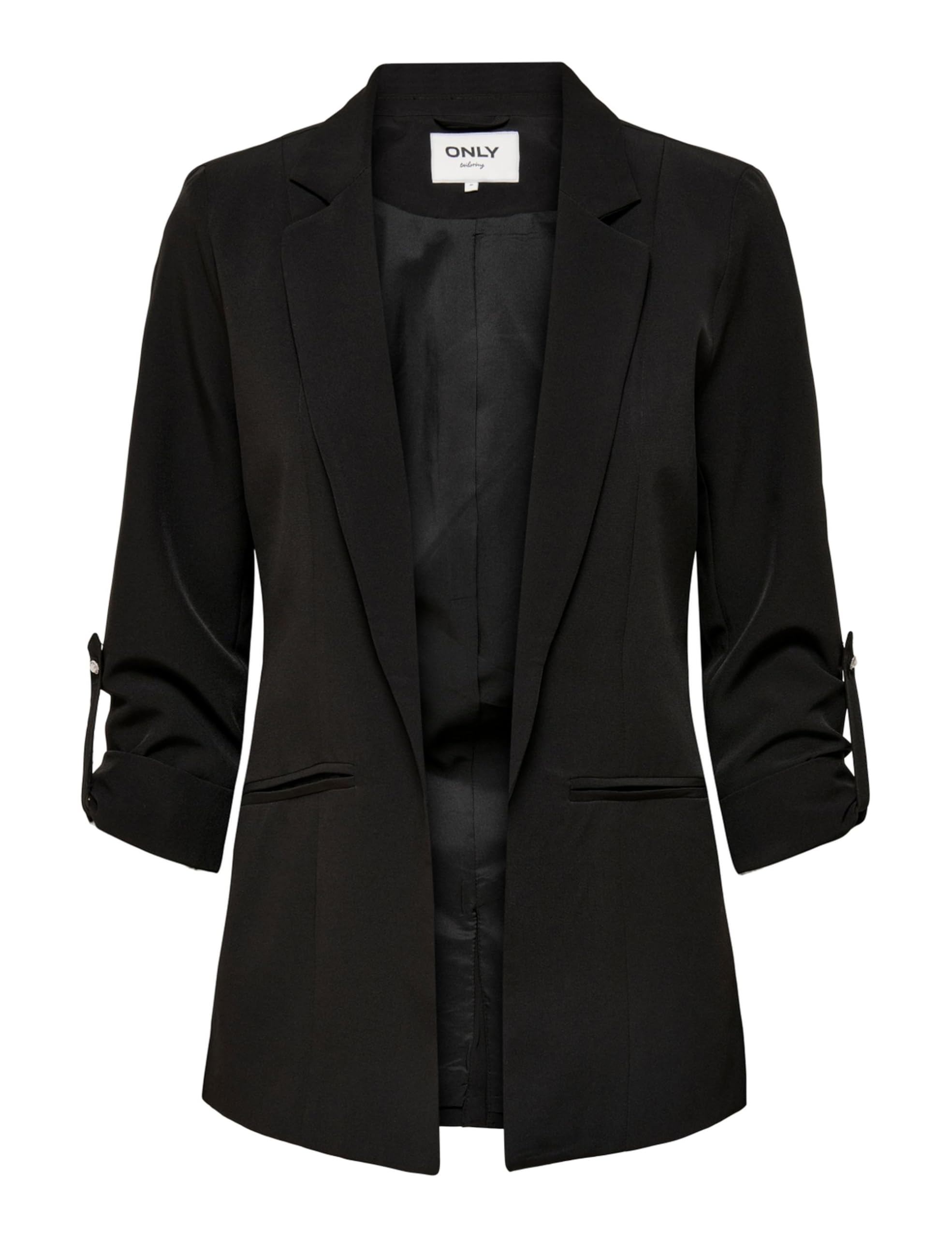 ONLY Women's ONLKAYLE-ORLEEN 3/4 Blazer TLR NOOS Blazer, Black, 42