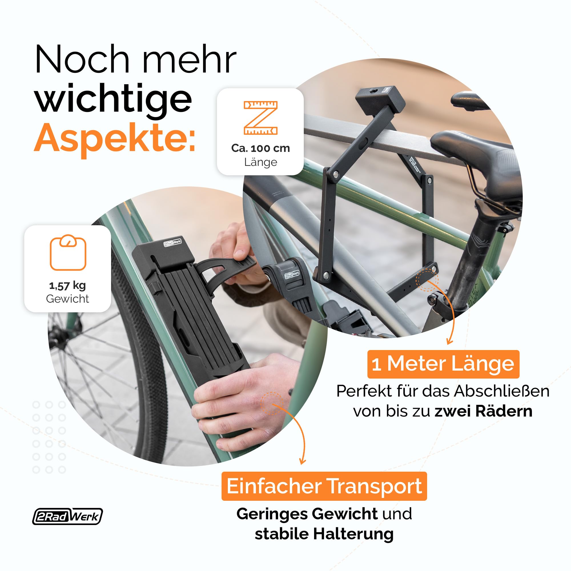 2Radwerk Zapięcie rowerowe Secure Fold – certyfikat ART zapięcie składane do roweru elektrycznego, zapięcie rowerowe z uchwytem, zapięcie rowerowe do roweru elektrycznego, wysokie bezpieczeństwo,