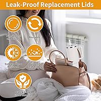 Vista 4 de Paquete de 2 tapas con popote abatible a prueba de derrames de 30 oz para Stanley Quencher H2.0, reemplazo de tapa de vaso a prueba de derrames