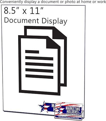 Miniatura 5 de Marketing Holders Paquete de 10 soportes para letreros de pared para letreros de cabina de 8.5 x 11 pulgadas y 2 tarjetas de visita de 3.5 x 2