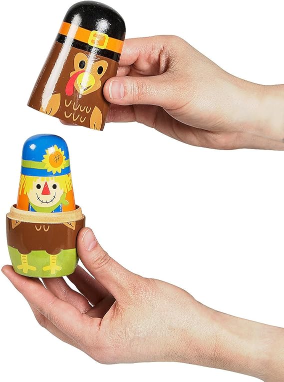 Fun Express Thanksgiving Nesting Dolls - 5 Piece