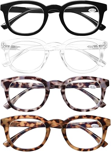 AQWANO Gafas de lectura de moda con bloqueo de luz azul, para lectura de computadora para mujeres y hombres, filtro antideslumbrante ligero con AQWANO Gafas de lectura de moda con bloqueo de luz azul, para lectura de computadora para mujeres y hombres, filtro antideslumbrante ligero con