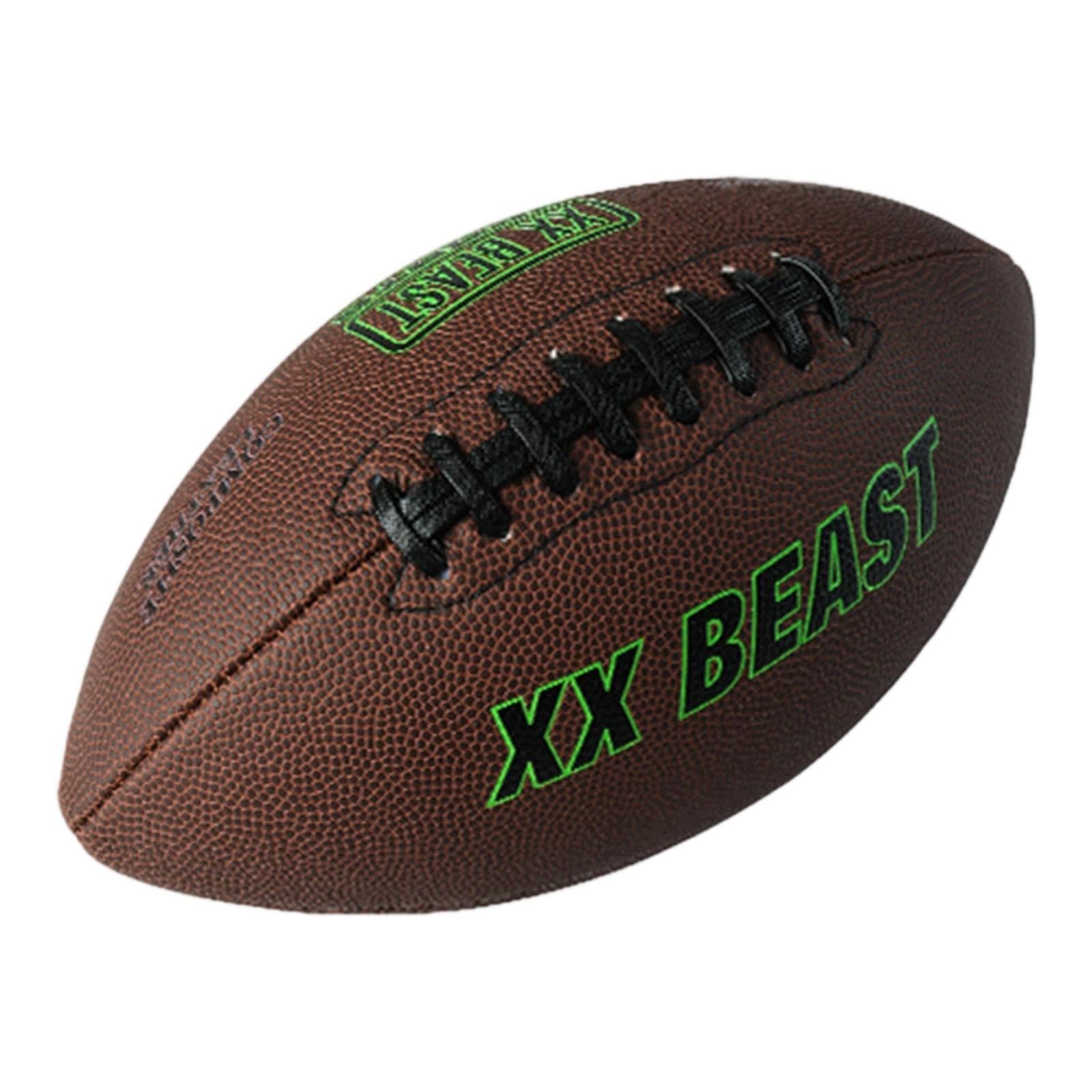 Balón de Fútbol Americano/Rugby, Balón de Entrenamiento, Balón, Equipo de Competición con Cubierta de Cuero PU Y Núcleo de Butilo Robusto P