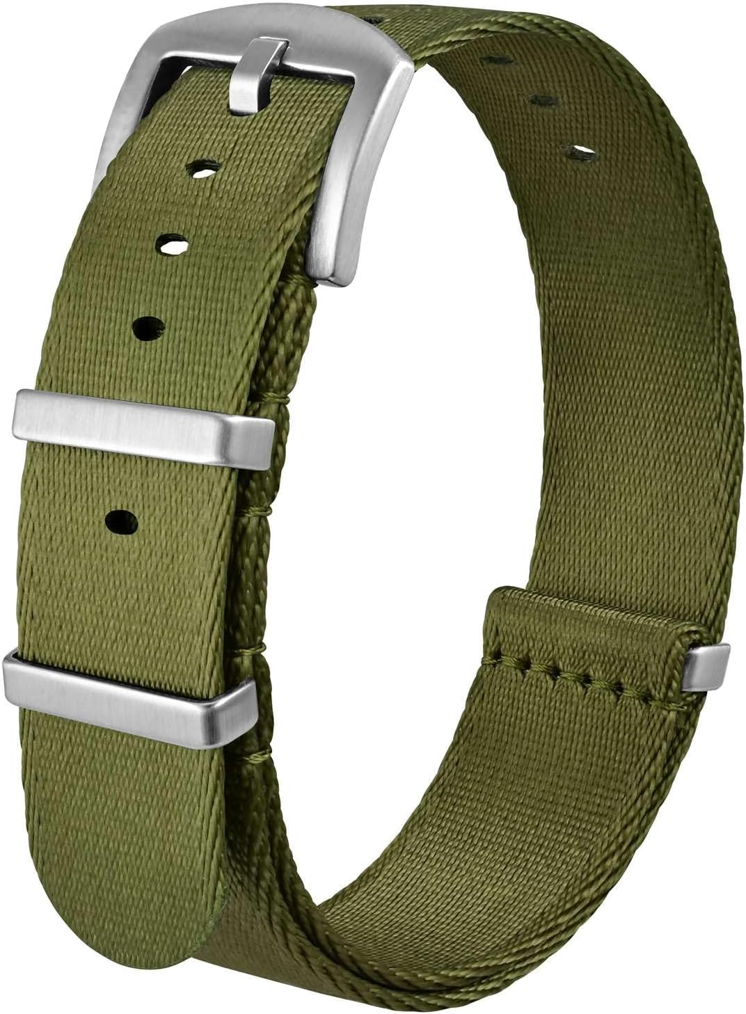 Anbeer Nylon Watch Band 18mm 20mm 22mm Military Nylon Replacement Watch Strap with Stainless Steel Buckle for Men Women