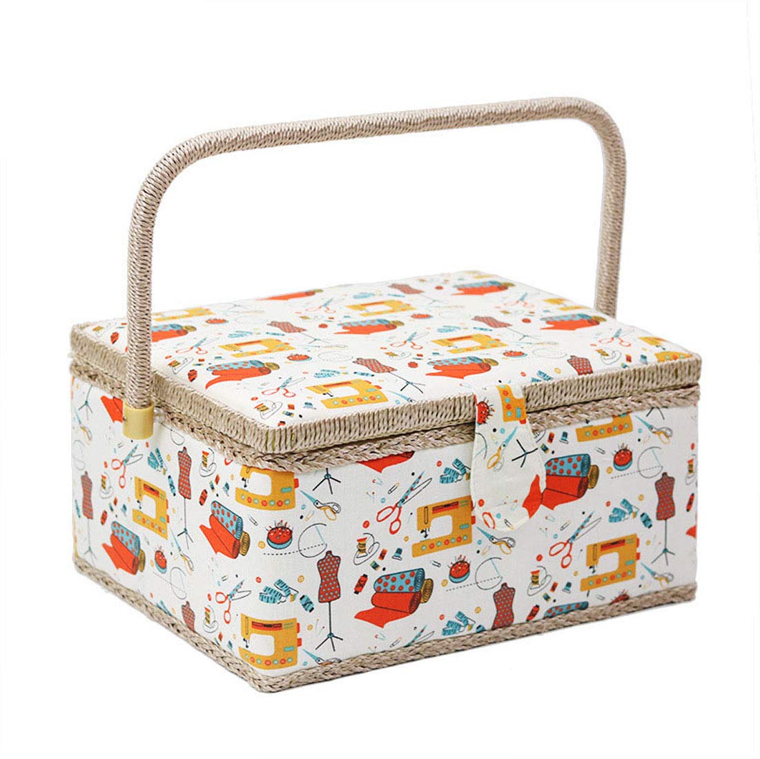 Sewing Accessories Tote Storage Bag Crochet Hook Needles Accessories Organiser Holder-Made Strong and Lightweight, White