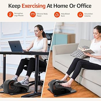 JISUO Under Desk Elliptical Machine, Ellipse Leg Exerciser