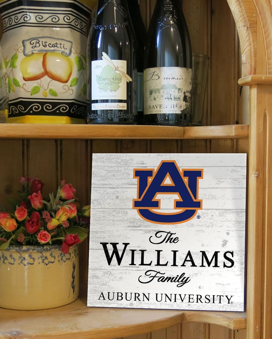 Auburn University Family Name Sign - Personalized AU Tigers Alumni Gift