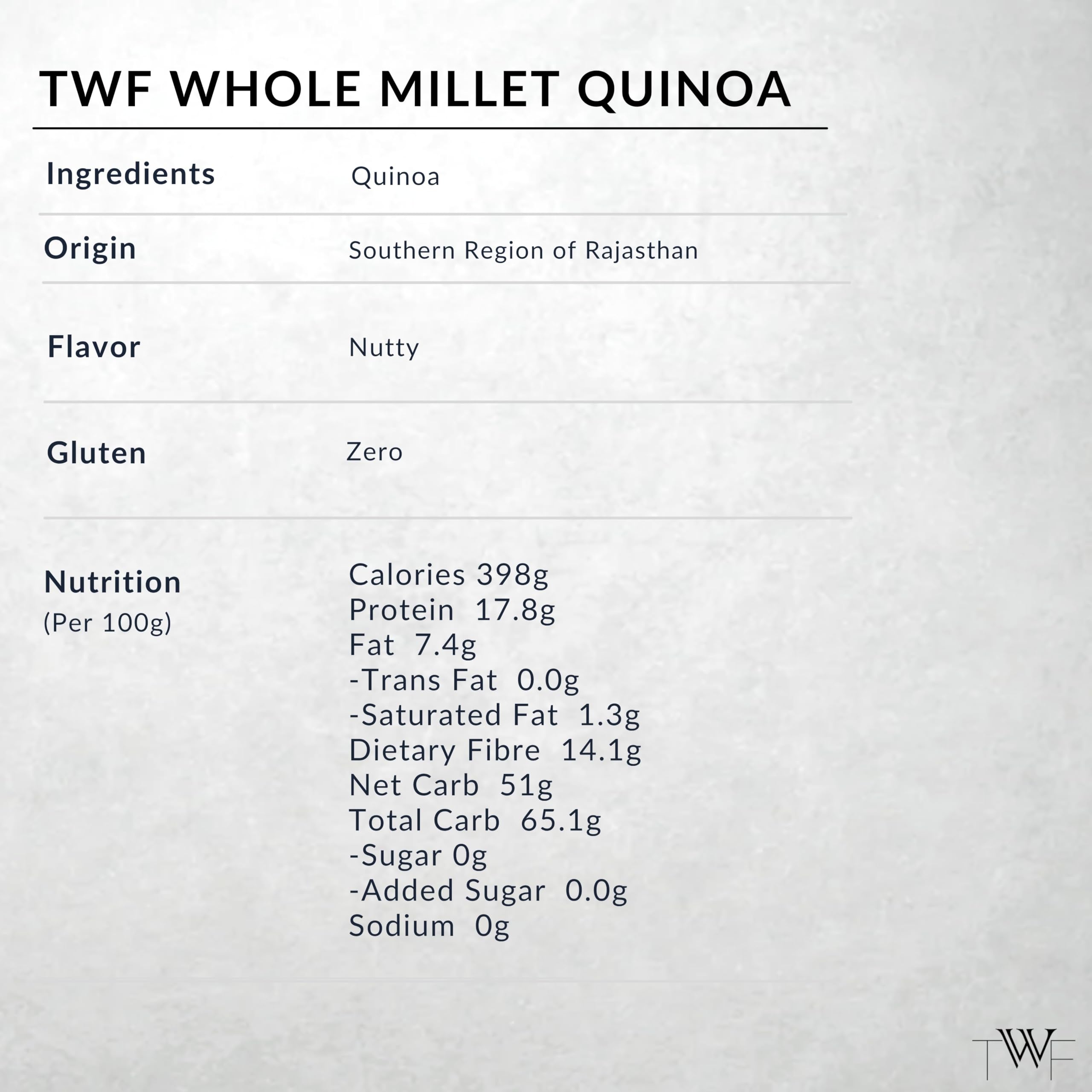 TWF Unpolished Quinoa Millets | 1kg pack | Quinao Grains | Hulled | Unpolished & Saponin-Free | Breakfast | Naturally Gluten-Free | Diet Food for Weight Loss | High in Protein & Fiber | 100% Wholegrain Superfood for Weight Management & Healthy Lifestyle. 2