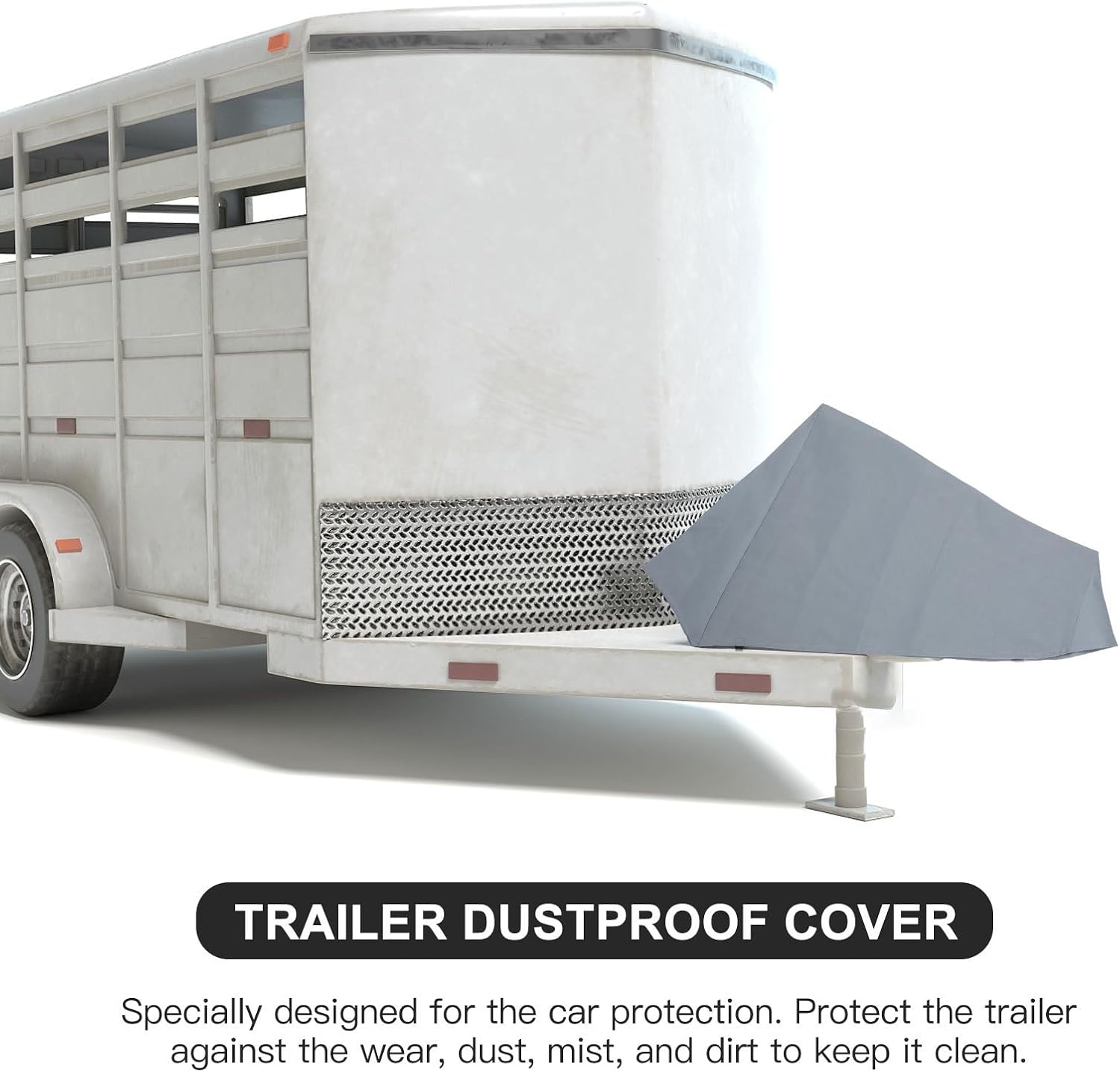 FOMIYES Waterproof Trailer Cover 103x67x99x30cm Universal Rain Proof Protector Dustproof Car Shade for Rv and Utility Trailers Outdoor