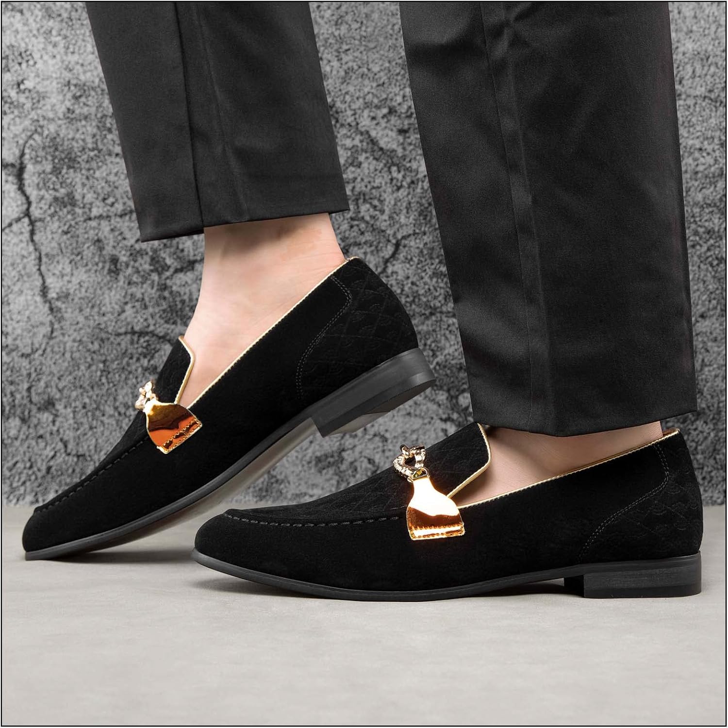 JITAI Men Loafers Slip-On Shoes for Men Fashion Dress Shoes Tuxedo Shoes - Image 2