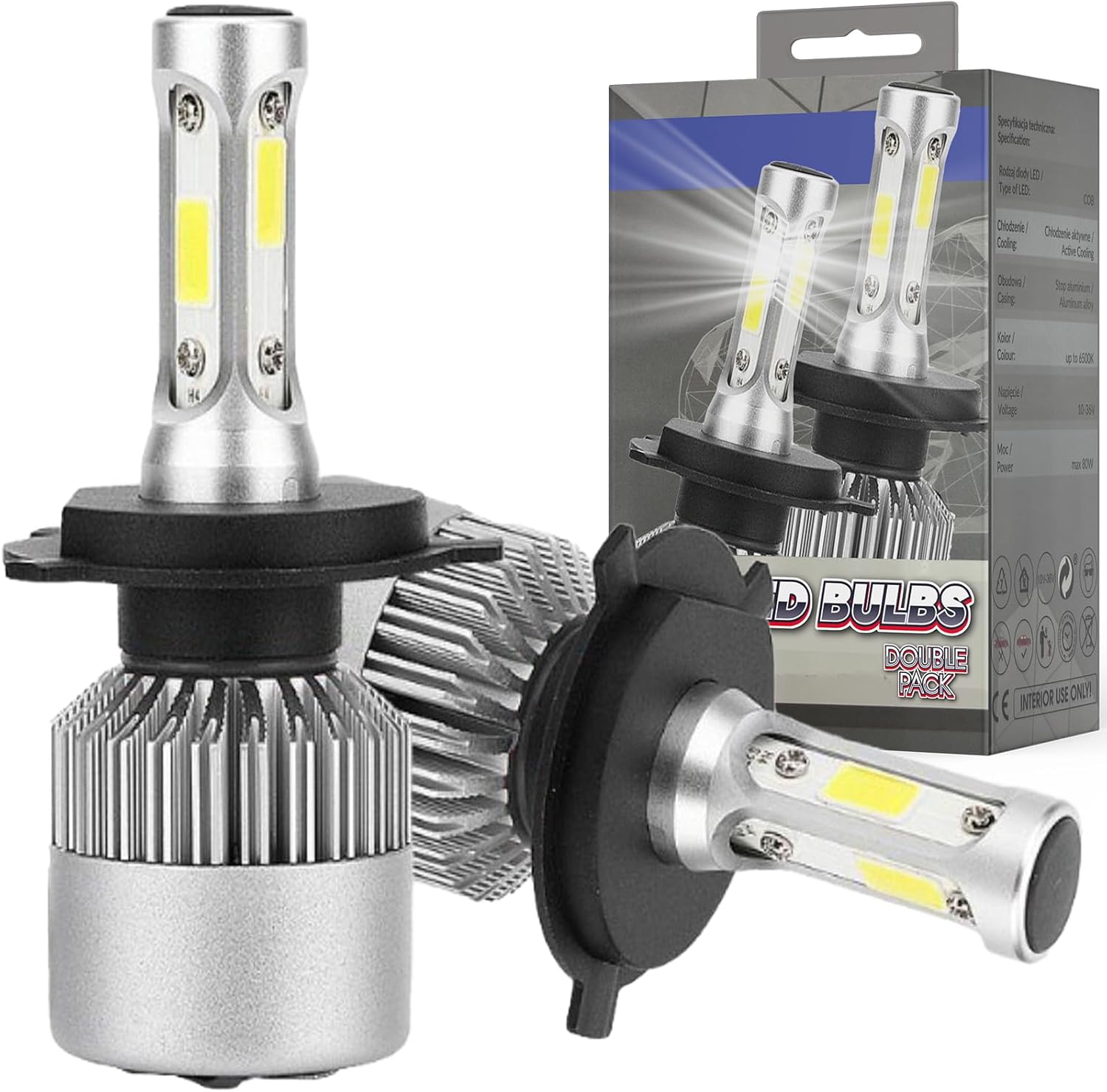 Xtremeauto H4 LED Headlight Bulbs 350 Extremely Bright H4 Led