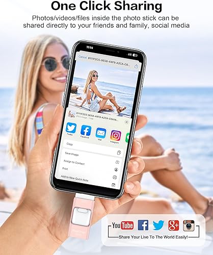 Miniatura 8 de Unidad flash para iPhone de 256 GB, memoria USB de transferencia de alta velocidad, expansión de memoria de almacenamiento externo para
