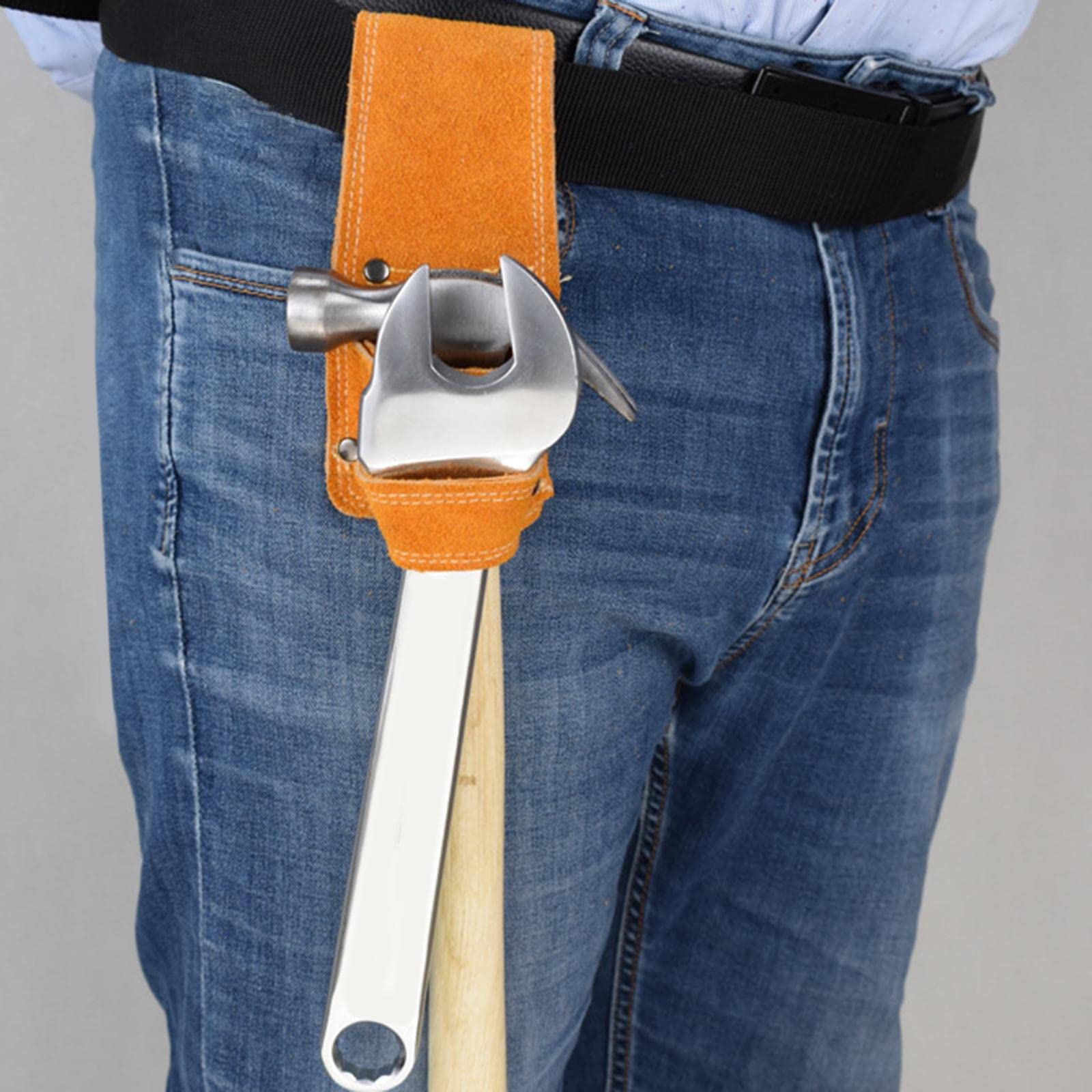 PU Leather Axe Belt Loop Organizer Kieszeń do Rzemiosła Stolarzy Stolarki Jeden otwór 16x7 cm