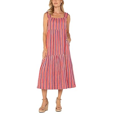 Liverpool Los Angeles Sleeveless Woven Midi Dress Women