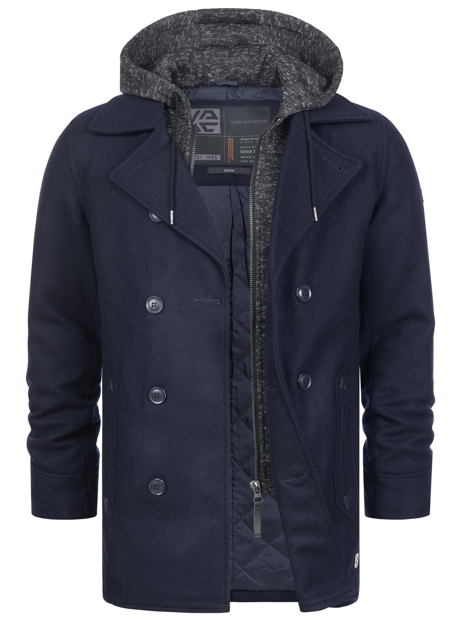 Indicode Uomini Cliff Coat | Cappotto corto con collo alla coreana