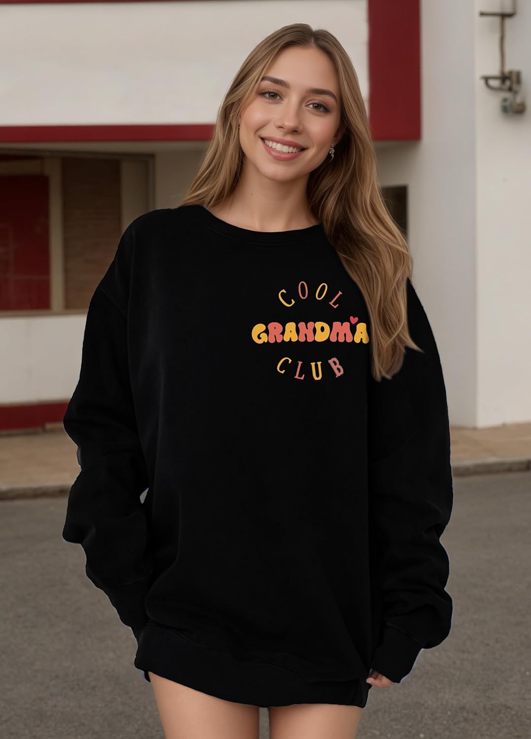 Grandma Sweatshirts for Women Cool Grandma Club Shirt Funny Grandmother Gifts Crewneck Long Sleeve Pullover Tops - Image 2