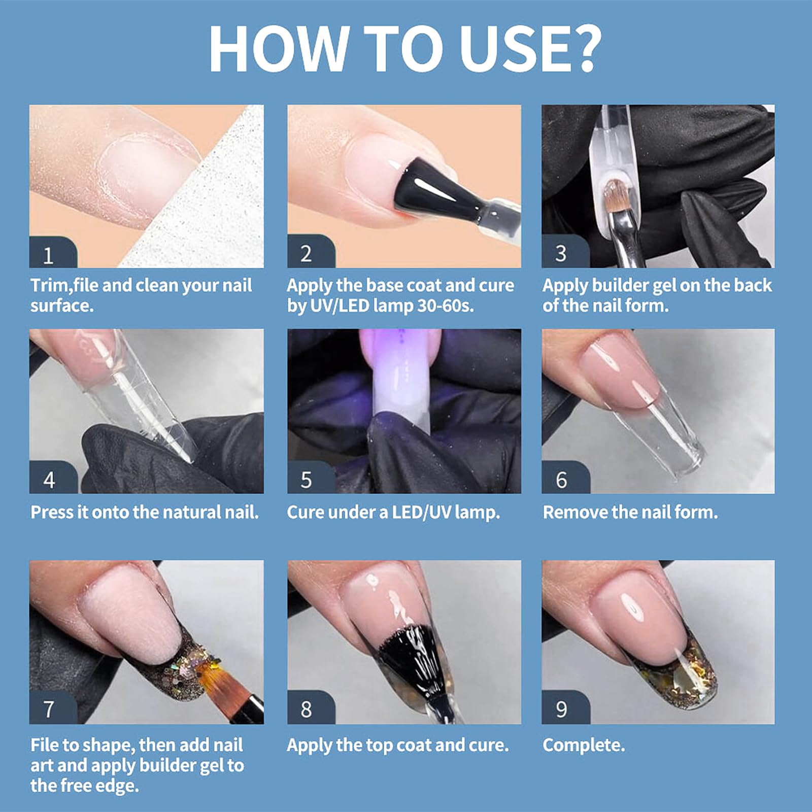 150 Pezzi 3D Reverse French Dual Form, 3D Manicure Francese, 15 Misure Forme Riutilizzabili, per Poly Gel, Builder Gel, Nail Extension DIY e Uso Professionale