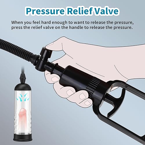 Miniatura 6 de Bomba de pene manual para ampliar el pene, bomba de vacío de ampliación de pene para adultos, juguetes sexuales masculinos para hombres, erecciones