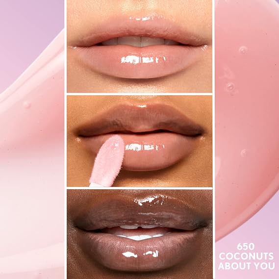 COVERGIRL Clean Fresh Yummy Lip Gloss, Sheer, Natural Scents, Vegan Formula - 650 Coconuts About You, 0.33 fl oz (Pack of 2)