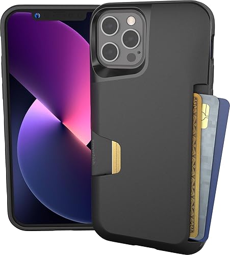 Smartish Funda tipo cartera para iPhone 1212 Pro - Wallet Slayer Vol. 1 Delgada y Protectora Portador de Tarjetas de Crédito y Efectivo - Funda con