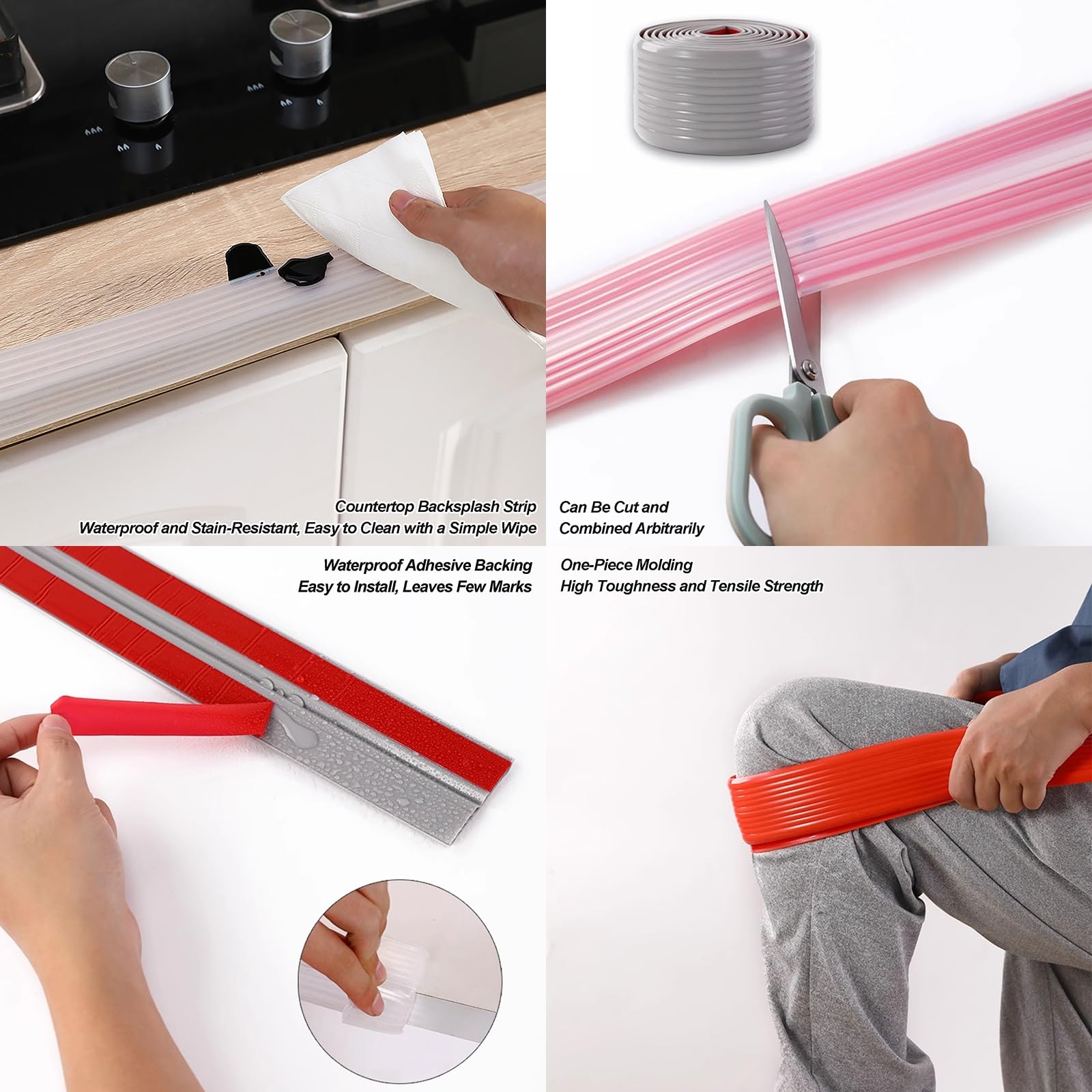 Paraspigoli per Scale, Protezioni per Bordi Scale, Modanature Adesive per Pareti, Angolari per Muro, Paraspigoli, Profilo Angolare per la Casa(White)