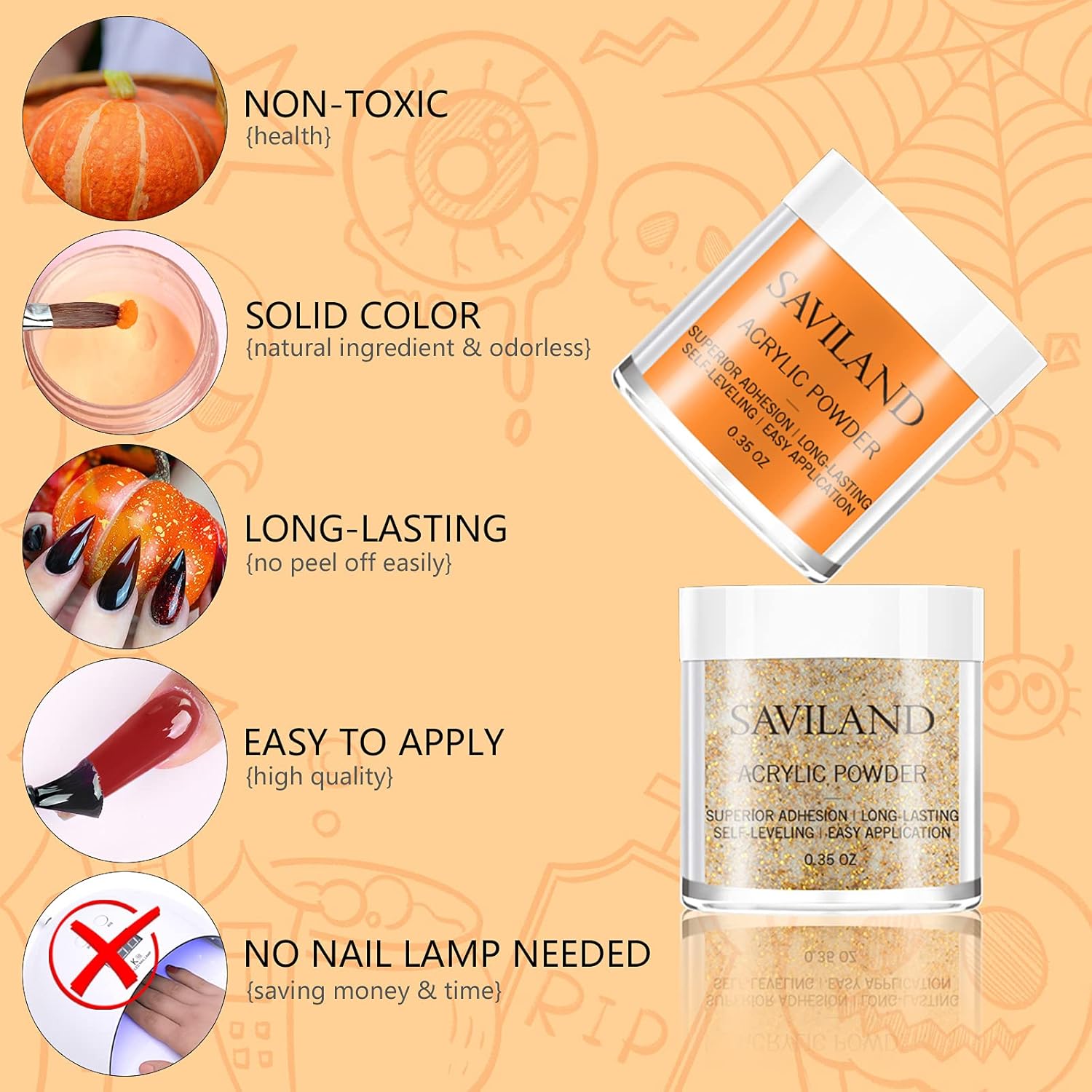 Buy Saviland Acrylic Powder Set 10 Halloween Colored Acrylic Nail Powder Set Professional Polymer Powder Nail Manicure Kit For Acrylic Nails Extension Carving Online In Indonesia B0989sr6c4 Buy Saviland Acrylic Powder Set 10 Halloween Colored Acrylic Nail Powder Set Professional Polymer Powder Nail Manicure Kit For Acrylic Nails Extension Carving Online In Indonesia B0989sr6c4