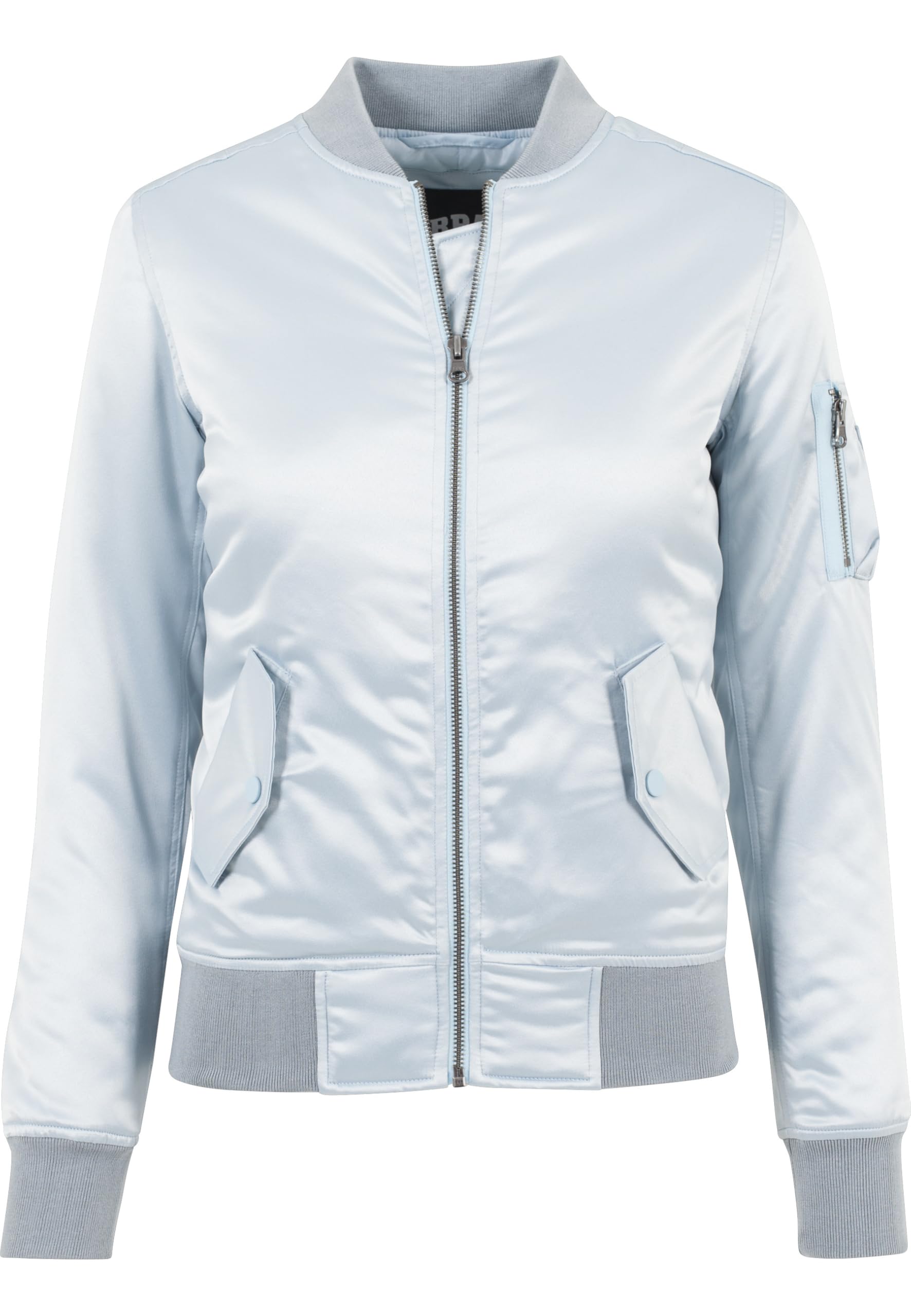 Urban Classics Ladies Satin Bomber Jacket, Chaqueta para Mujer, Azul (babyblue 790), XS
