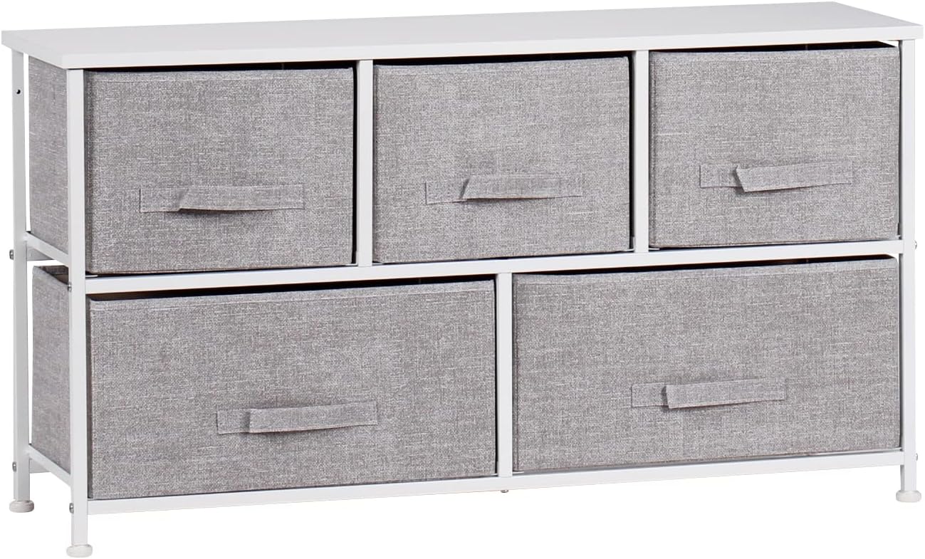 RACK & PACK Comoda Cajonera Estructural 5 Cajones de Tela para Ropa