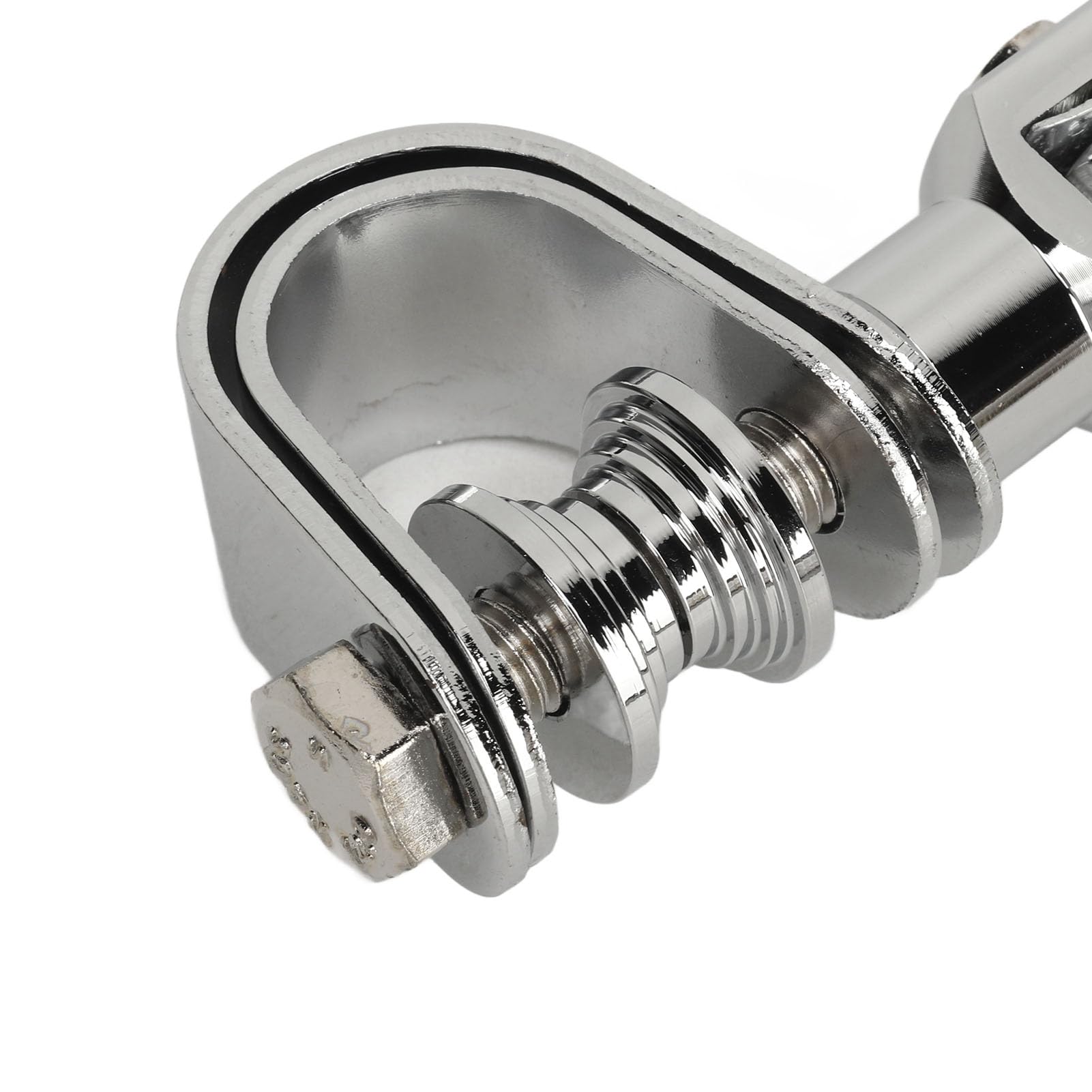 Fabater Motorrad-Highway-Fußrasten aus Aluminiumlegierung, 25 mm bis 32 mm, universelle Fußrasten, Fußpedalhalterung, Motor-Sturzbügel-Fußstütze, Silber