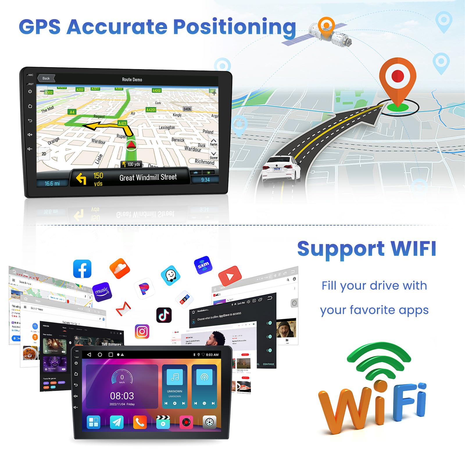 Inefala 2G+64G Android 15 Radio Coche para Seat Leon MK2 2005-2012 con Wireless Carplay Android Auto, 9" Pantalla Autoradio 2 DIN con GPS/WiFi/Bluetooth/RDS/FM/SWC Mic Cámara Visión Trasera