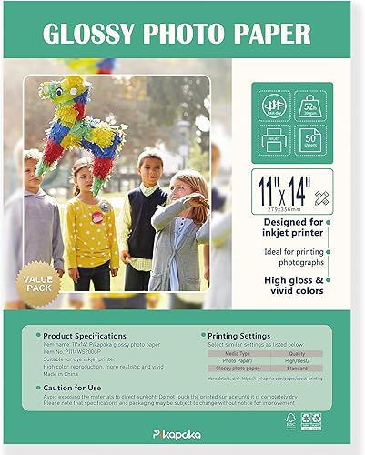 Miniatura 9 de Pikapoka Papel fotográfico brillante de 11 x 17 pulgadas, papel de calidad fotográfica para impresora de inyección de tinta, tamaño tabloide, 50