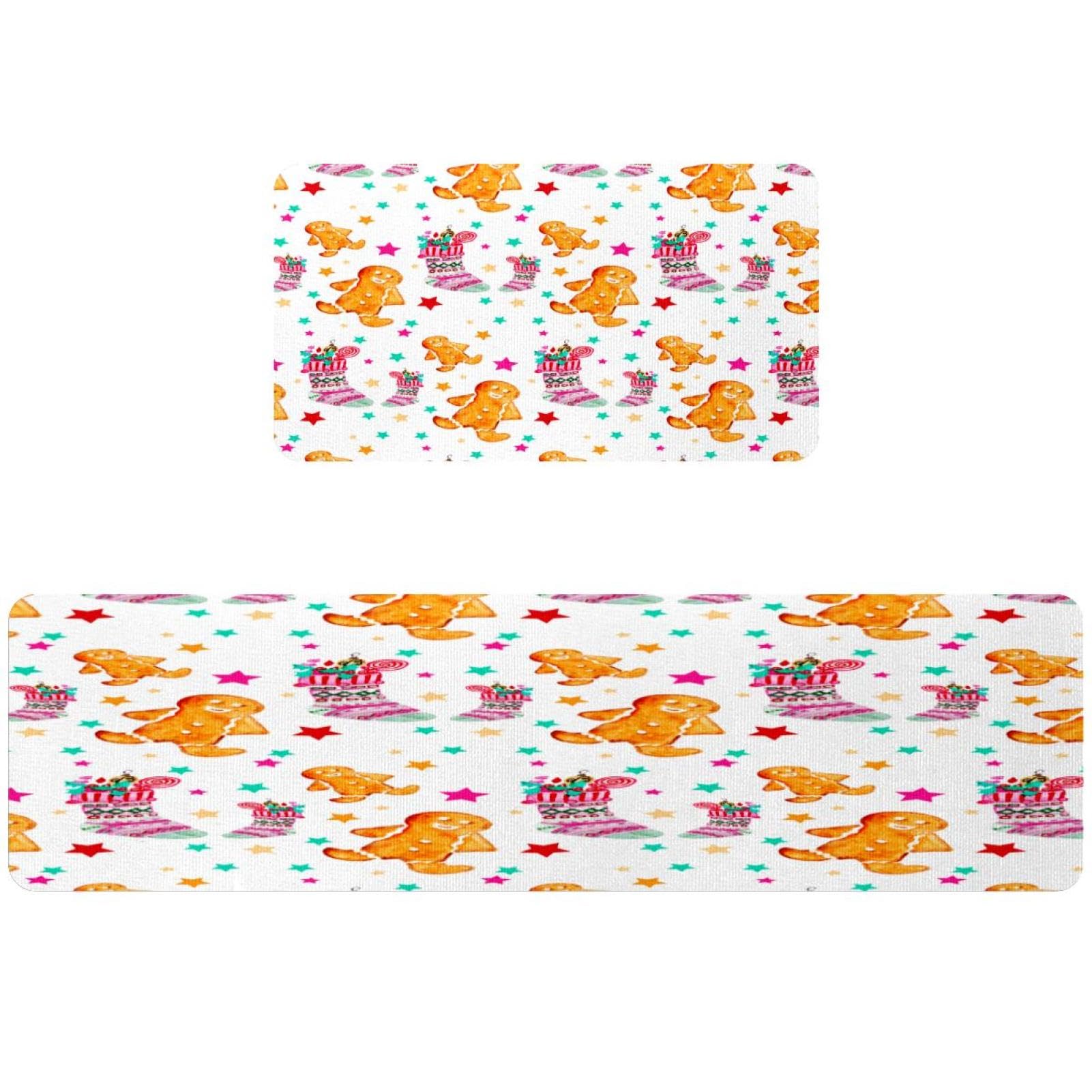 Tapete absorbente lavable de Navidad para cocina antideslizante con diseño navideño