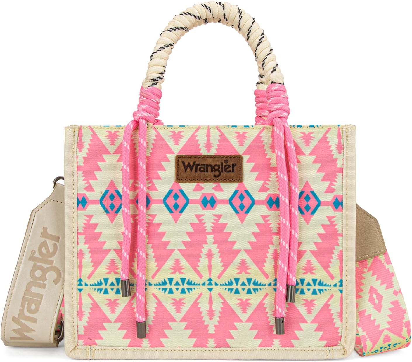 Montana West Wrangler Tote Bag Western Satchel Bags for Women with Braided Rope Handles - Image 6