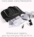 Marscamd Teacher Tote Bag for Women with Accordion File Organizer, School Bag for Work Fits 15.6" Laptop with Crossbody Strap