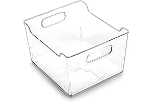 15 Cube Storage Organizer, The Lodge Collection Clear Storage Bins