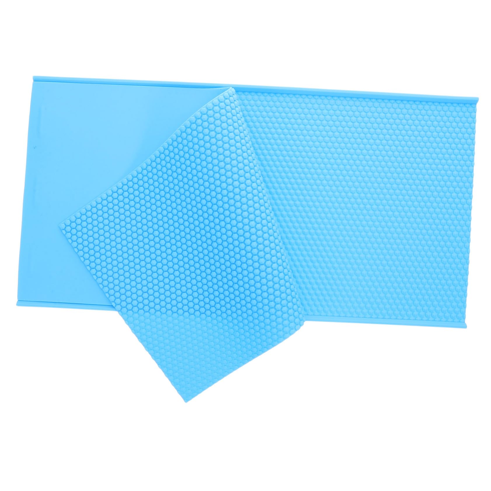 VANZACK Stampo in Silicone per Cera d Api con d Strumento per Fogli Cera Pressati per Apicoltura e Te con Effetto Rilievo Riutilizzabile Colore Azzurro