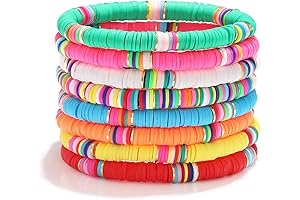 Beaded Neon Bracelets: Vibrant Heishi Bead Bracelets for Summer