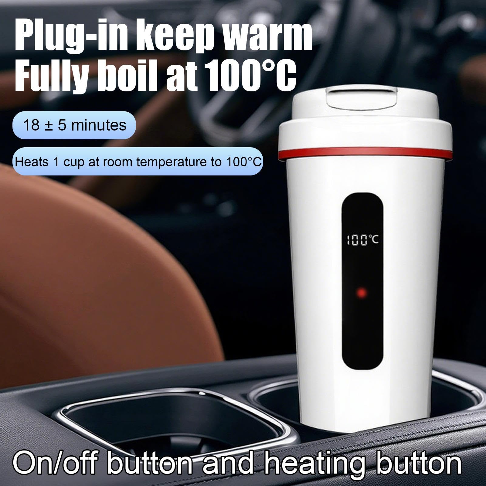 Hervidor de Agua Eléctrico para Coche Calentador de Té para Automóvil
