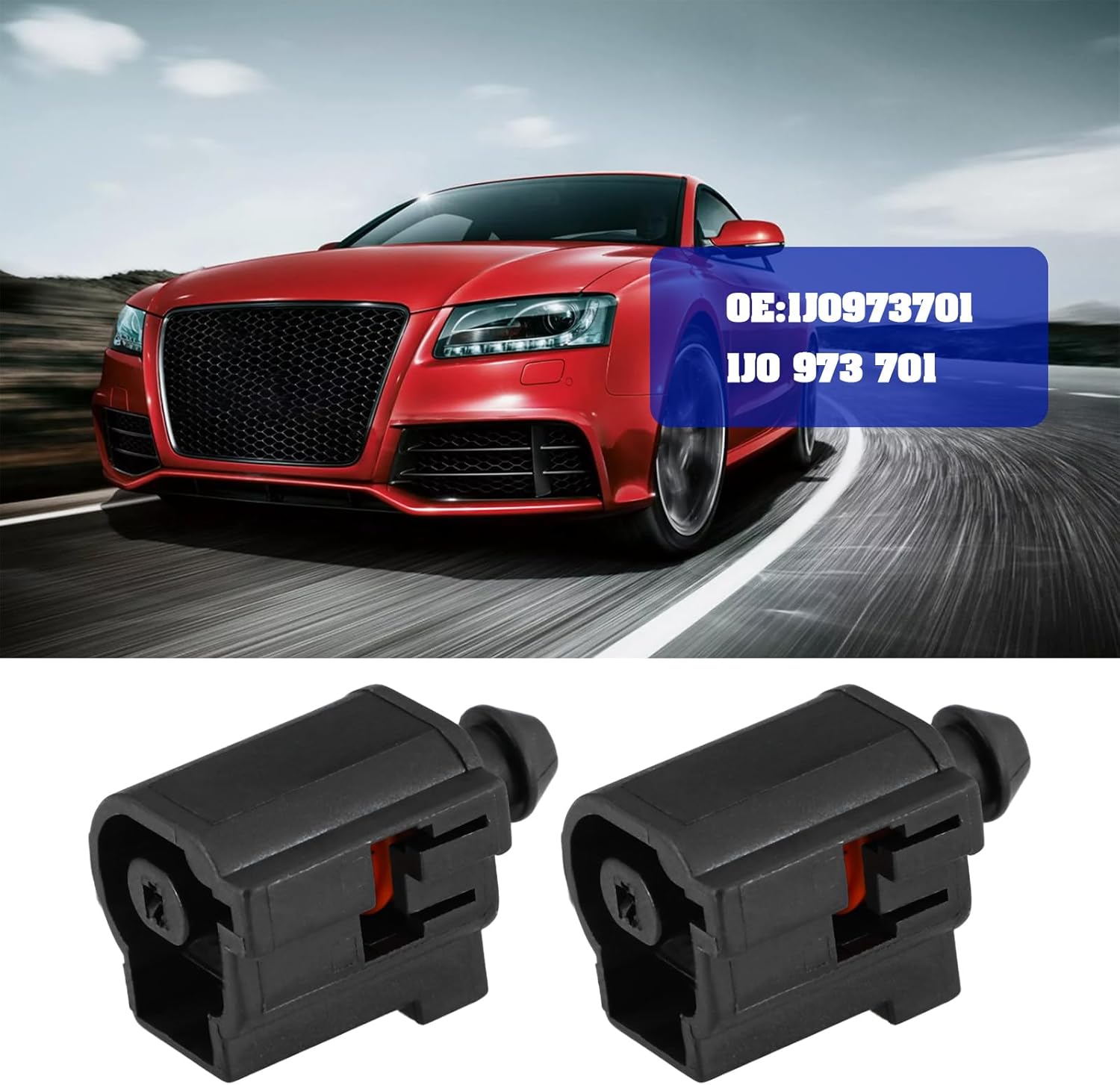 ECSiNG 4PCS 1-Pin Connector 1J0973701A Compatible with VW Compatible with Audi Oil Pressure Switch Sensor