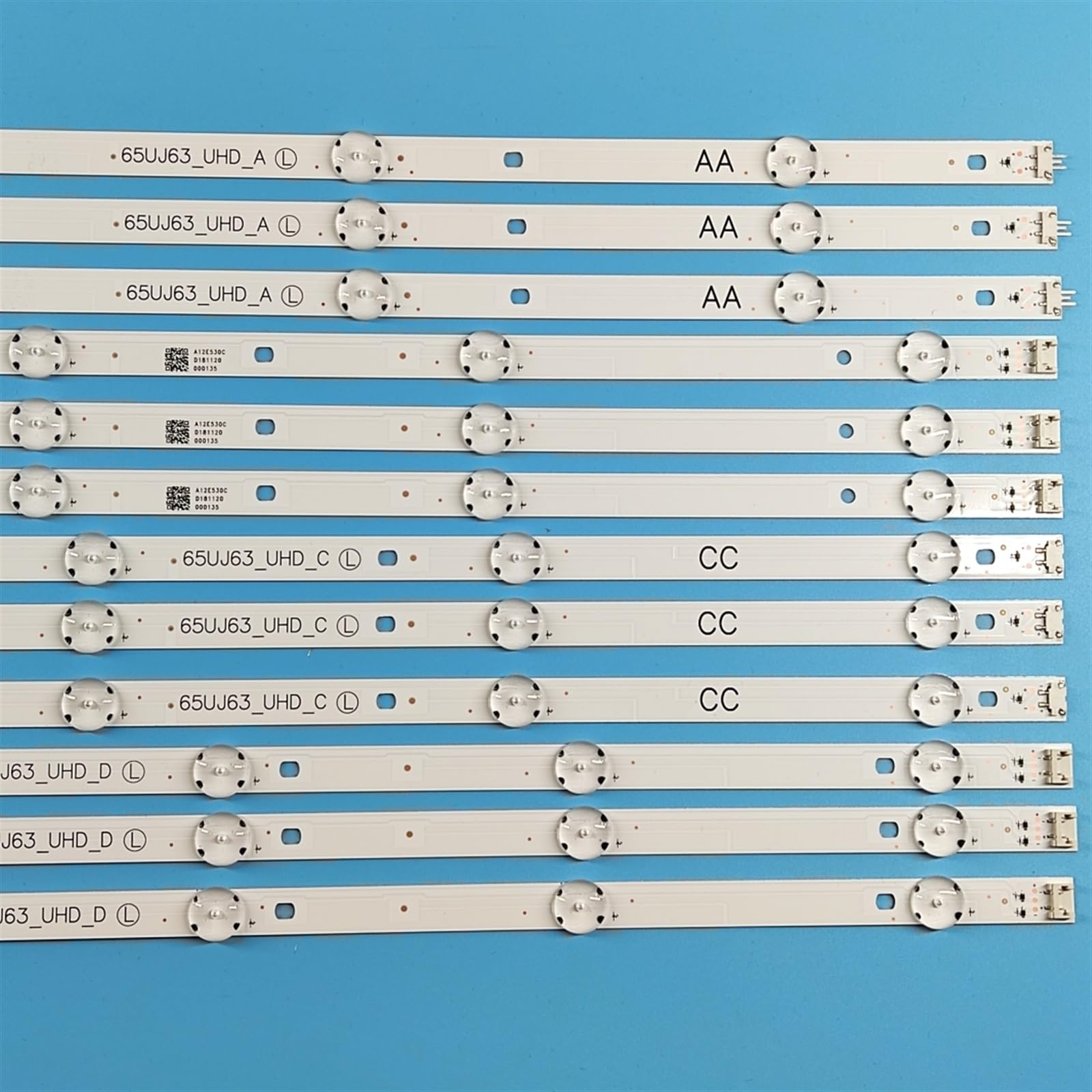 DKTR LED-Hintergrundbeleuchtungsstreifen, 10 Lampen, kompatibel for LG 65" TV 65UJ630V 65UJ634V 65UJ6300 Innotek 17Y 65inch_A SSC_65UJ63_UHD_A BCD EAV63673007