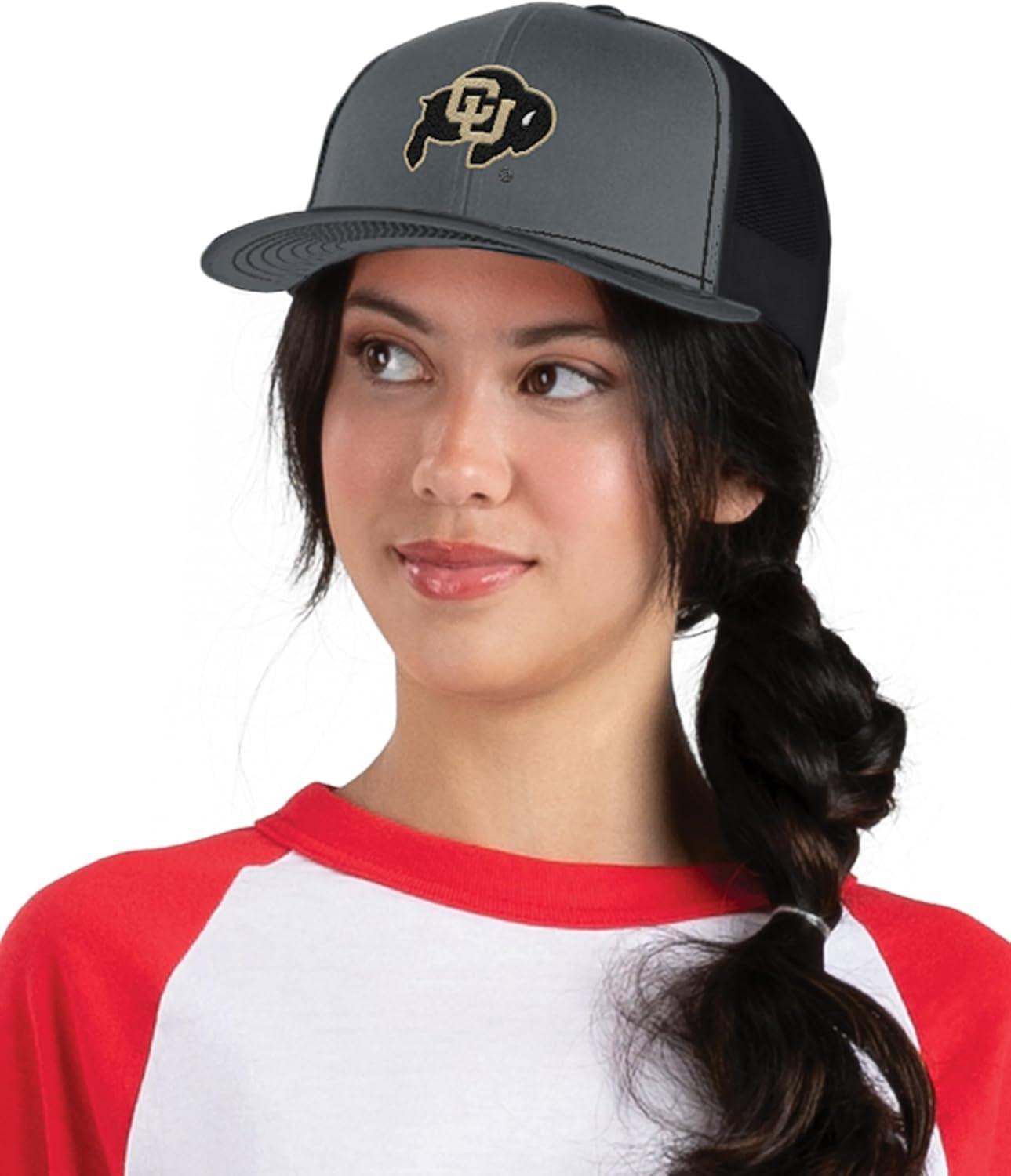 Pacific Headwear NCAA Men's Contrast Stitch Trucker Snapback Hat - Image 5