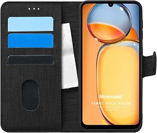 Microsonic Xiaomi Poco C65 için Kılıf Fabric Book 