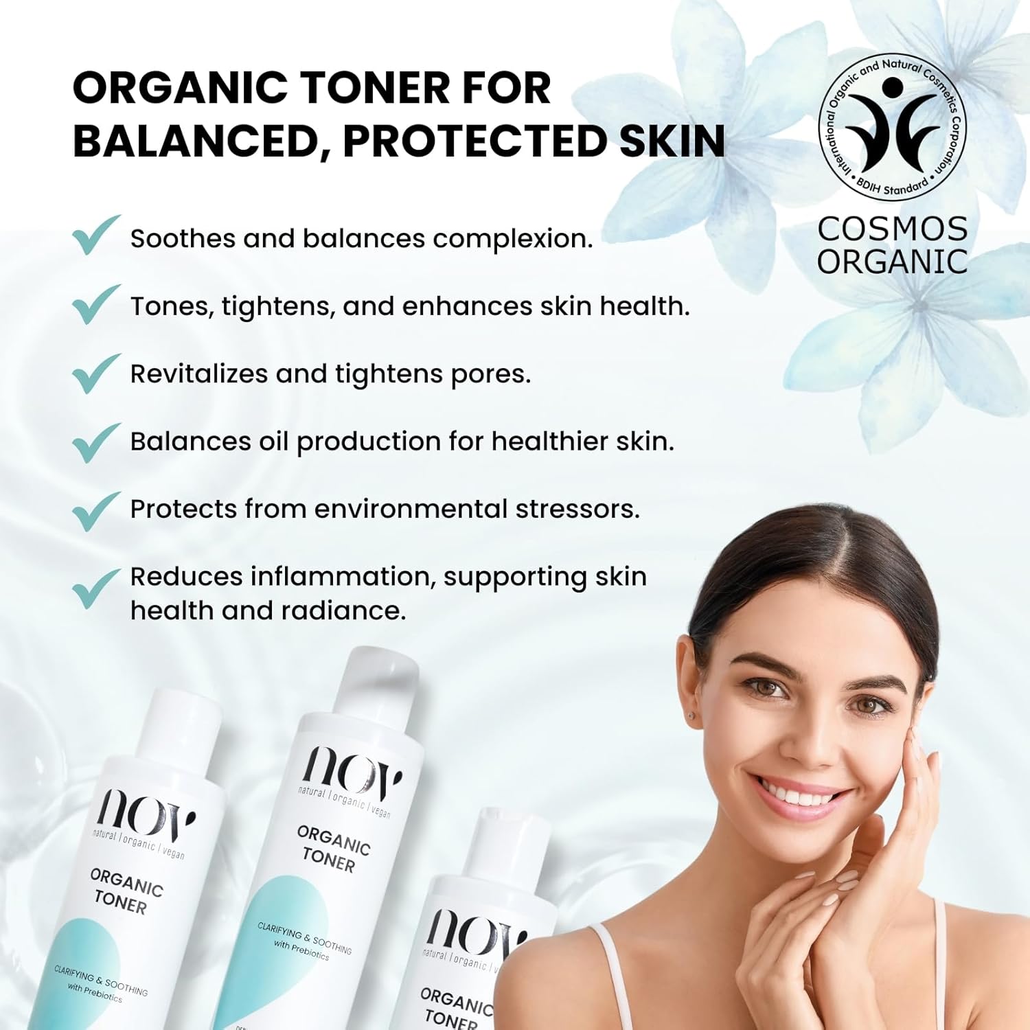 Organic Toner | Skin Care, Face Moisturizer 6.76 Fl. Oz., Rose Water, Aloe Vera - Image 8