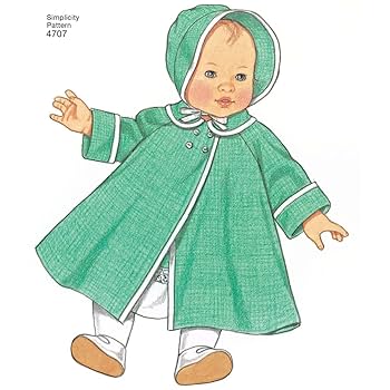 Amazon.com: Simplicity 4707 Vintage Baby Doll Clothing