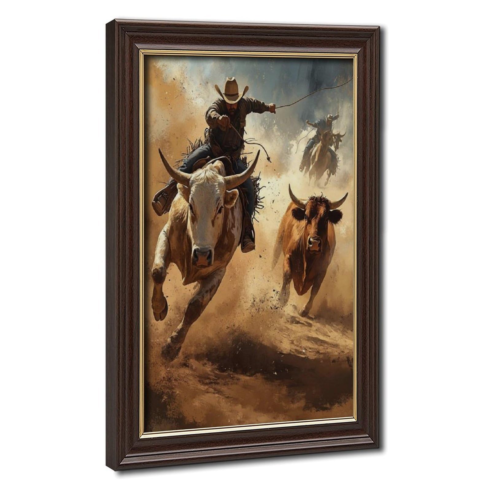 Arizona Rodeo Art, Western Cowboy Canvas Poster for Dorm Room Decor Gift